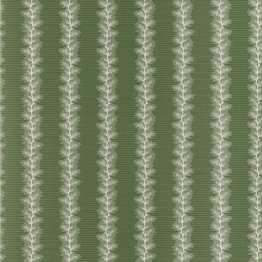 AT10768 French Stripe Green Wallpaper by Anna French