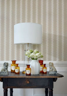 French Stripe Spa Blue Clermont Wallpaper by Anna French