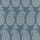 Campania Paisley Blue Belvedere Wallpaper by Anna French