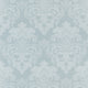 Darcey Damask Soft Blue Belvedere Wallpaper by Anna French