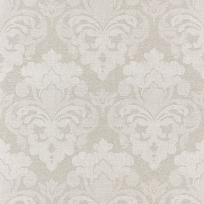 AT16122 Darcey Damask Flax Belvedere Wallpaper by Anna French