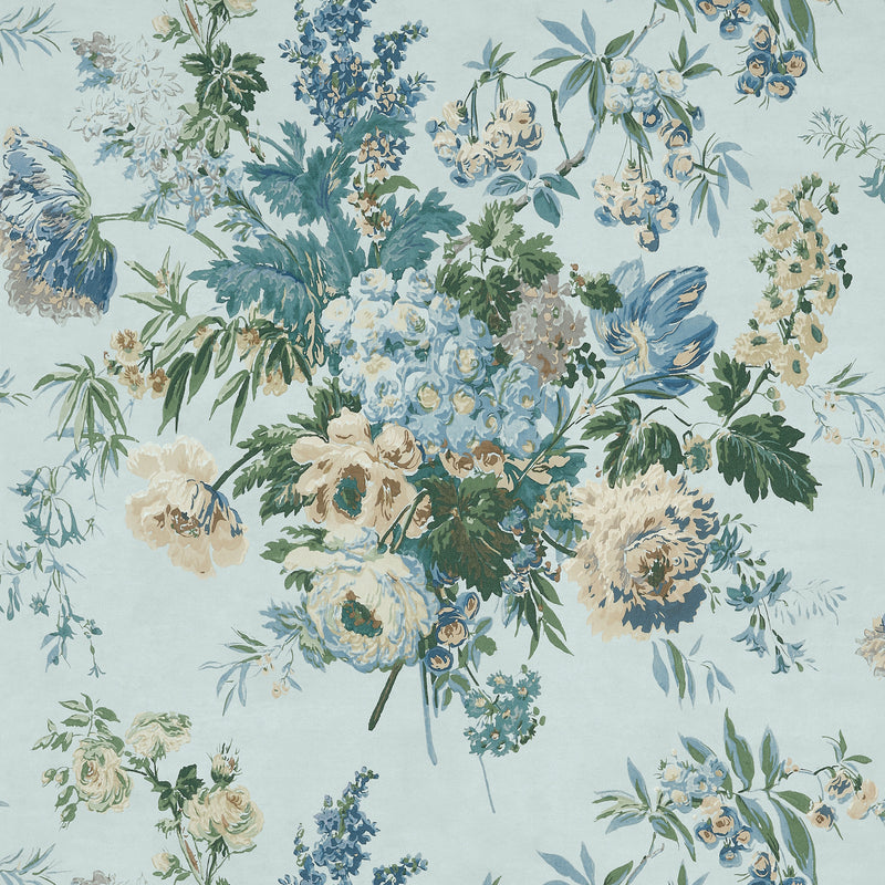 AT16134 Garden Club Blue Belvedere Wallpaper by Anna French