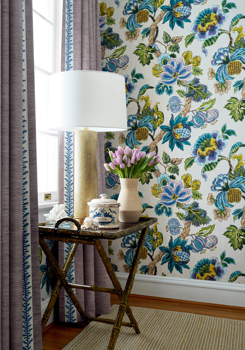 AT16137 Stockbridge Lavender and Blue Belvedere Wallpaper by Anna French