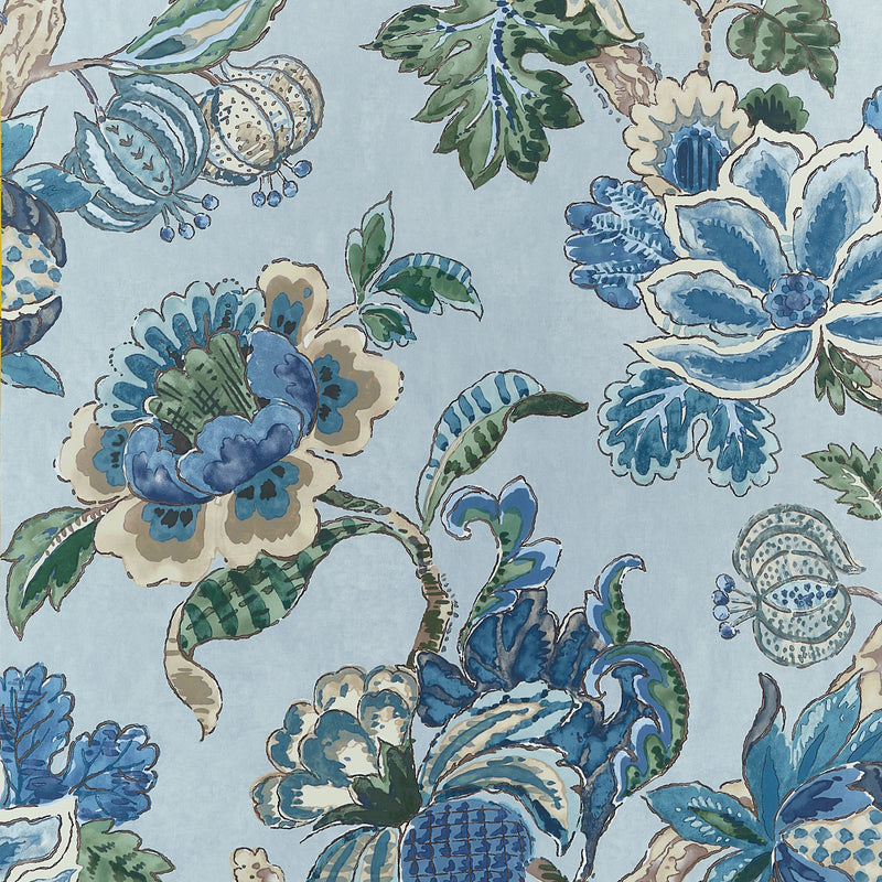 AT16138 Stockbridge Blue Belvedere Wallpaper by Anna French