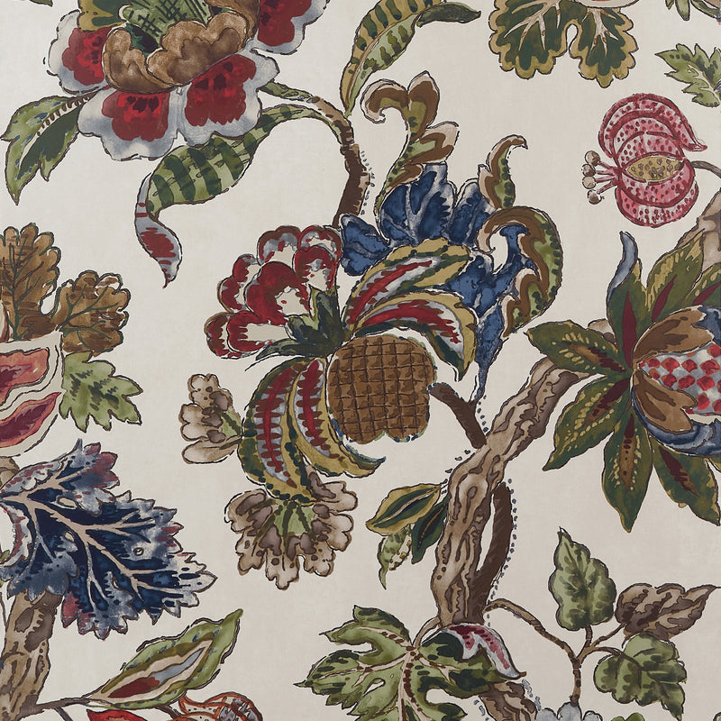AT16139 Stockbridge Apricot and Slate Belvedere Wallpaper by Anna French