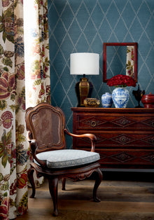 AT16142 Ribbon Sisal Navy Belvedere Wallpaper by Anna French