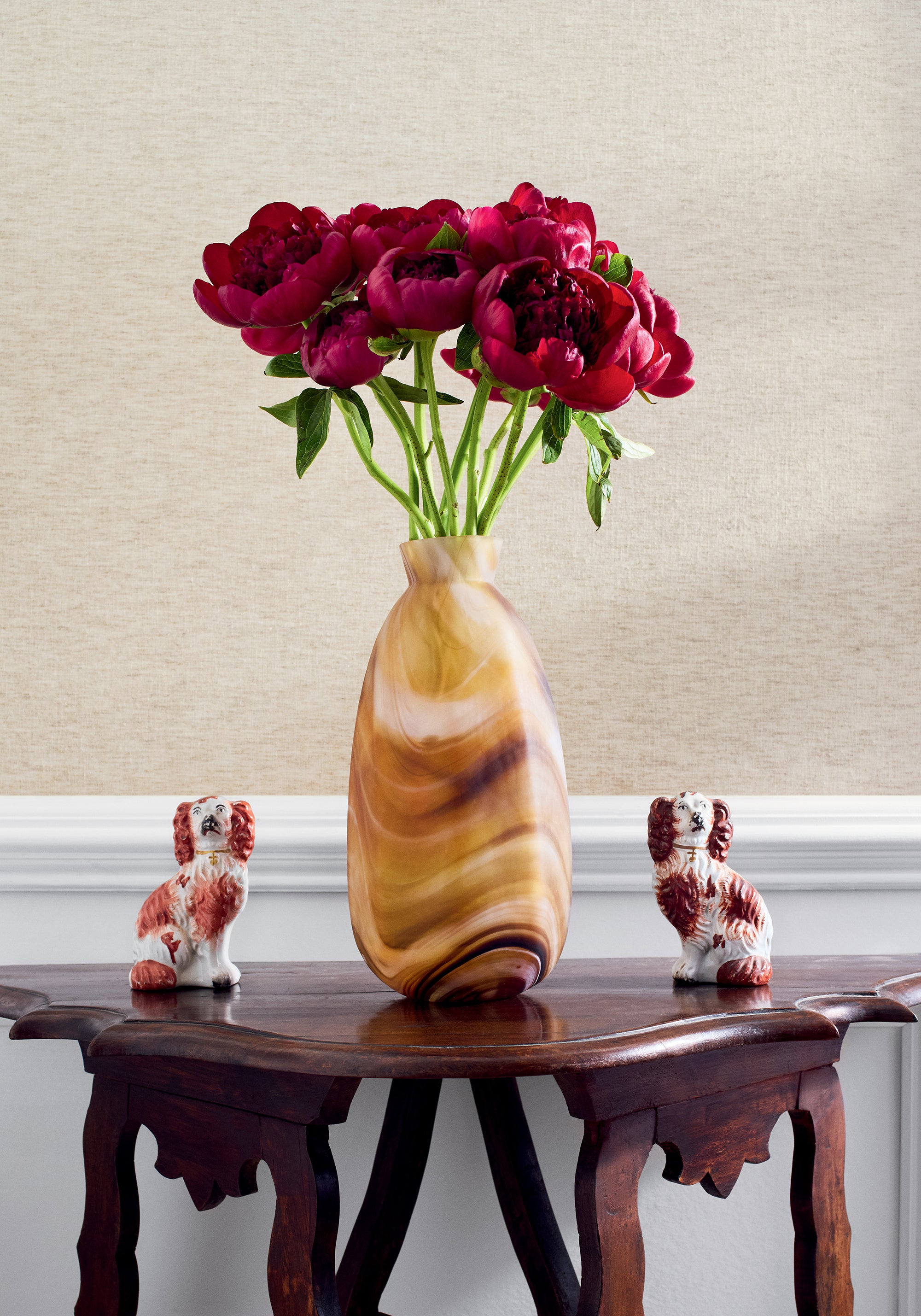 AT16148 Deauville Linen Flax Belvedere Wallpaper by Anna French