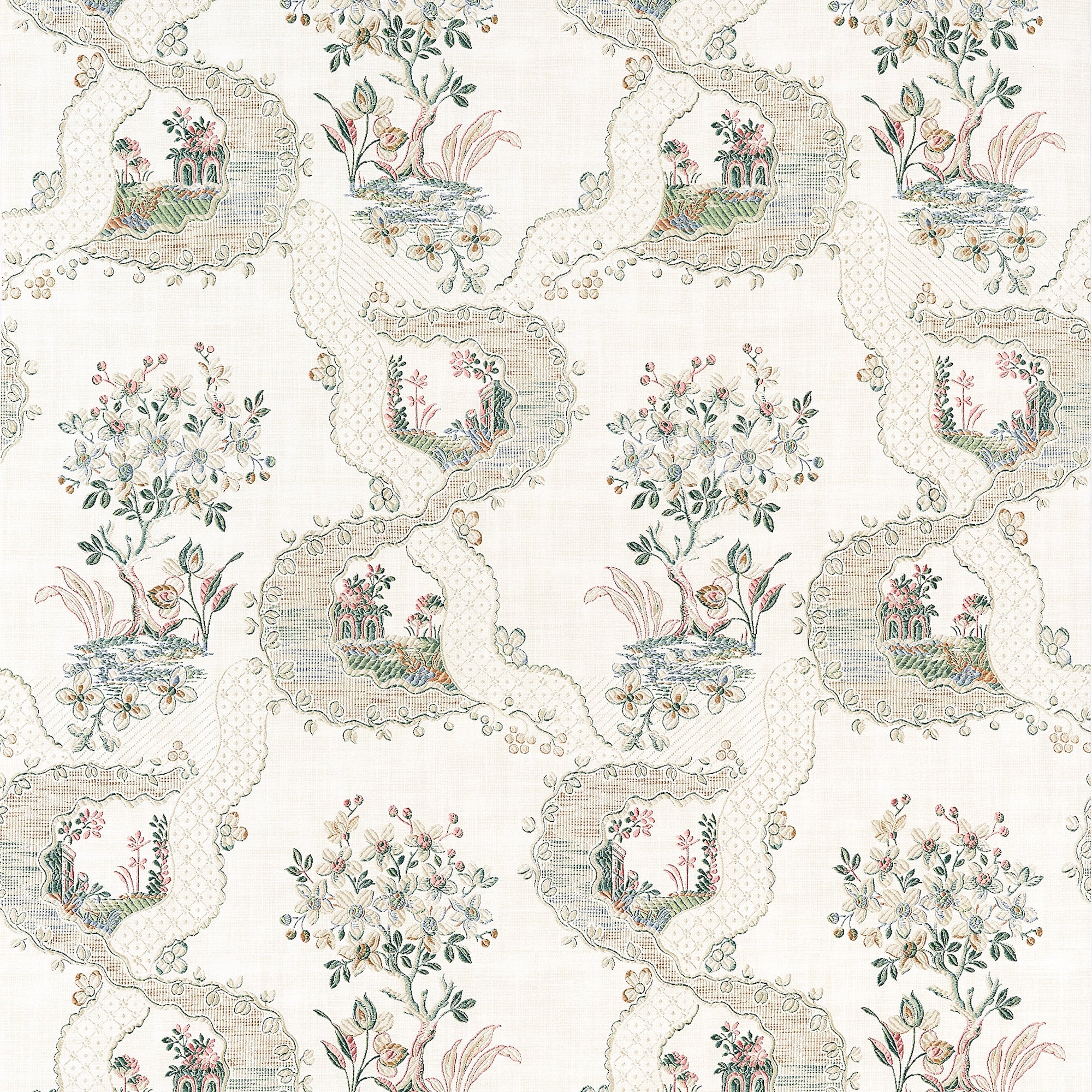 AT16158 Antoinette Beige Belvedere Wallpaper by Anna French