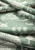 AT16164 Farmingdale Green Belvedere Wallpaper by Anna French