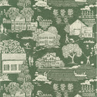 AT16164 Farmingdale Green Belvedere Wallpaper by Anna French