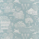 Farmingdale Spa Blue Belvedere Wallpaper by Anna French