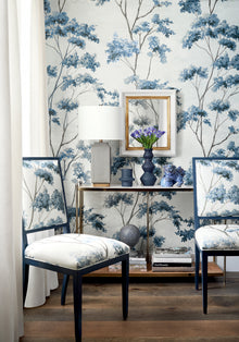 AT16168 Dalton Spa Blue on Pearl Belvedere Wallpaper by Anna French