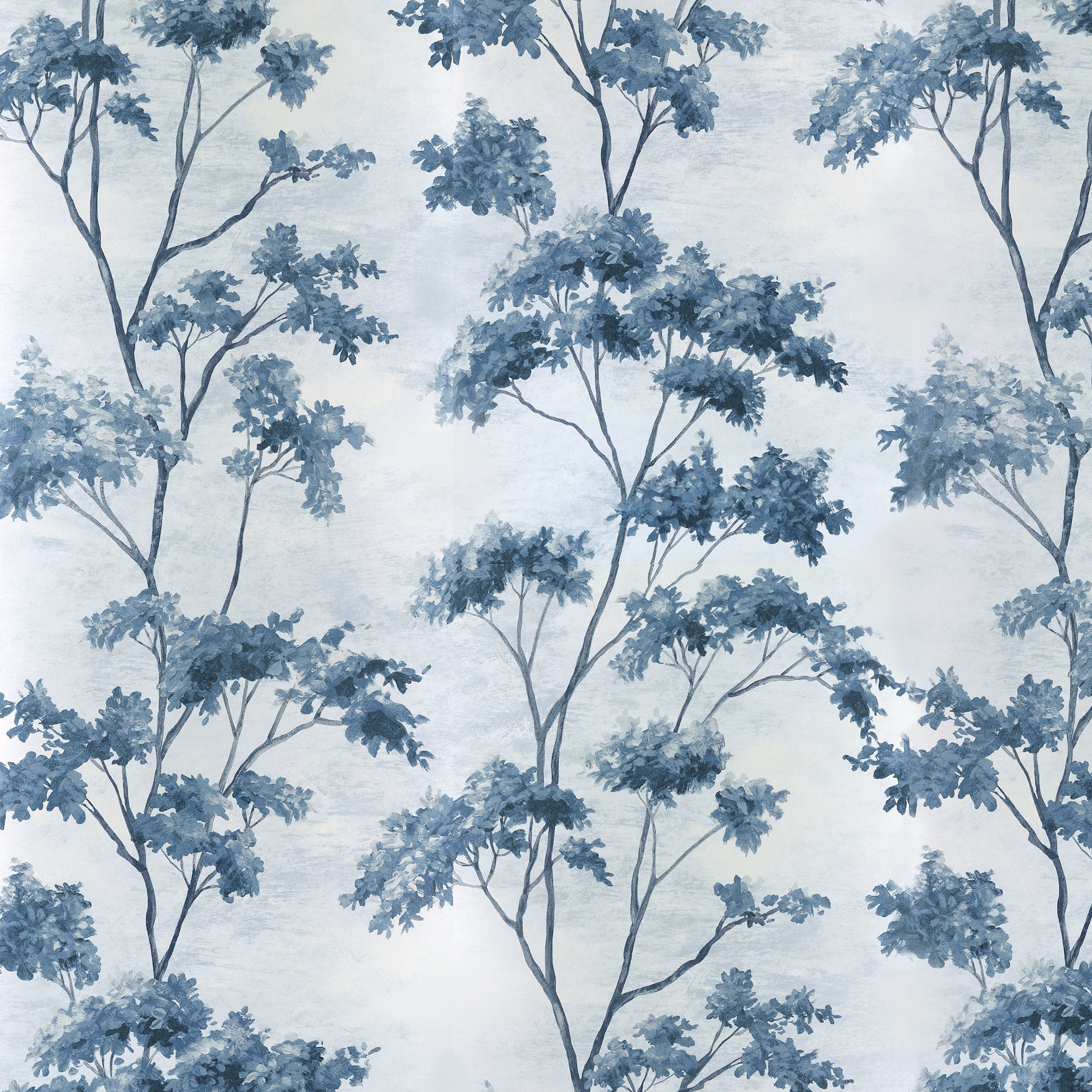 AT16170 Dalton Blue and White on Pearl Belvedere Wallpaper by Anna French