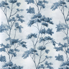 AT16170 Dalton Blue and White on Pearl Belvedere Wallpaper by Anna French