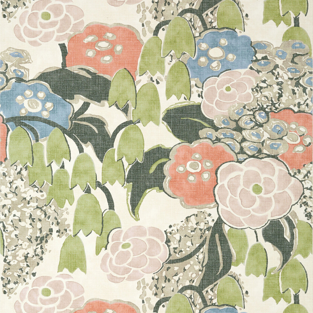 AT23100 Laura Willow Tree Blush and Green Wallpaper by Anna French