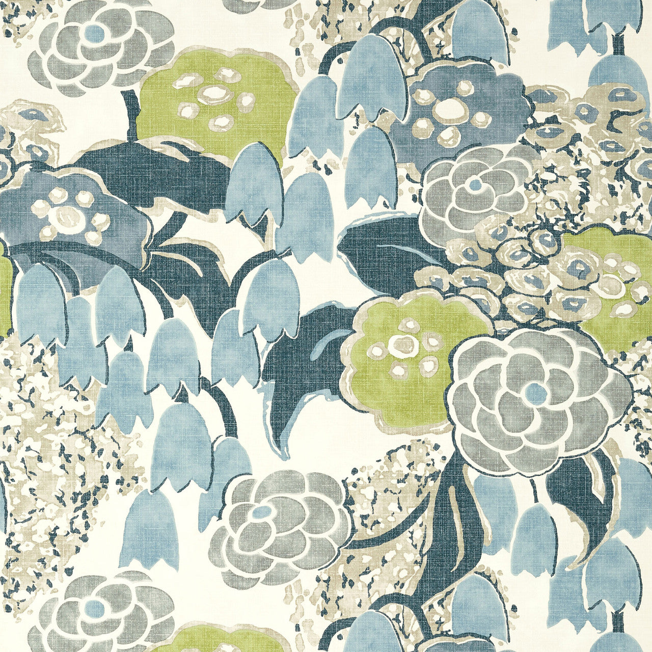AT23104 Laura Willow Tree Citrus and Blue Wallpaper by Anna French