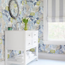 AT23104 Laura Willow Tree Citrus and Blue Wallpaper by Anna French