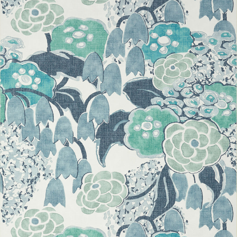 AT23105 Laura Willow Tree Blue Wallpaper by Anna French