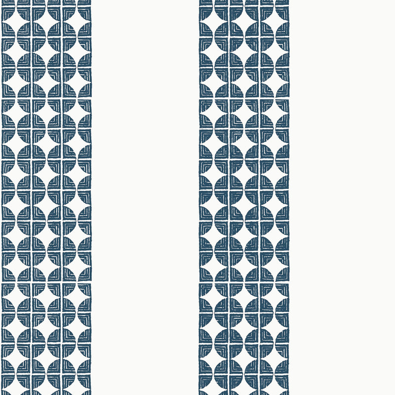 AT23130 Fairmont Stripe Willow Tree Navy Wallpaper by Anna French