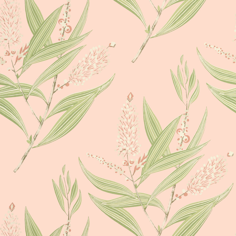 AT23132 Winter Bud Willow Tree Blush Wallpaper by Anna French