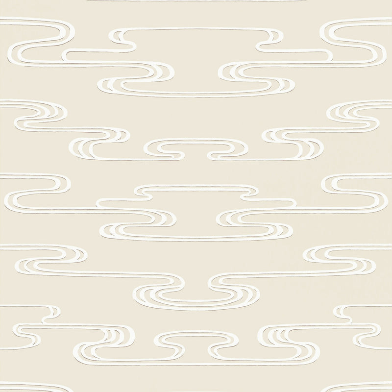 AT23151 Cloudwater Willow Tree Beige Wallpaper by Anna French