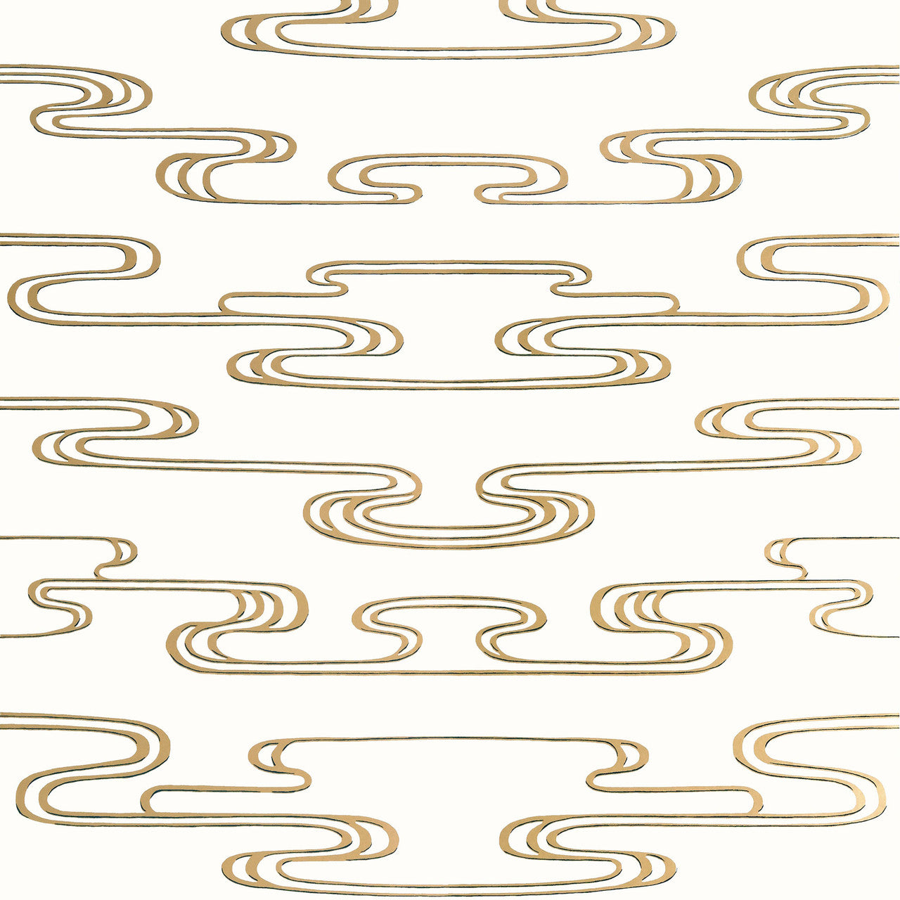 AT23152 Cloudwater Willow Tree Metallic Gold Wallpaper by Anna French