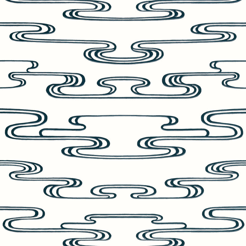 AT23155 Cloudwater Willow Tree Black Wallpaper by Anna French