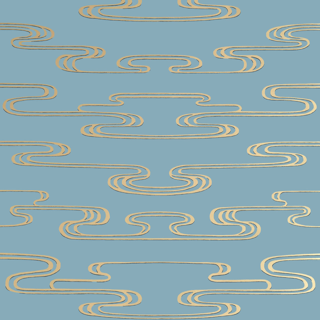 AT23156 Cloudwater Willow Tree Metallic Gold on Mineral Wallpaper by Anna French