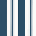 Keswick Stripe Willow Tree Navy Wallpaper by Anna French