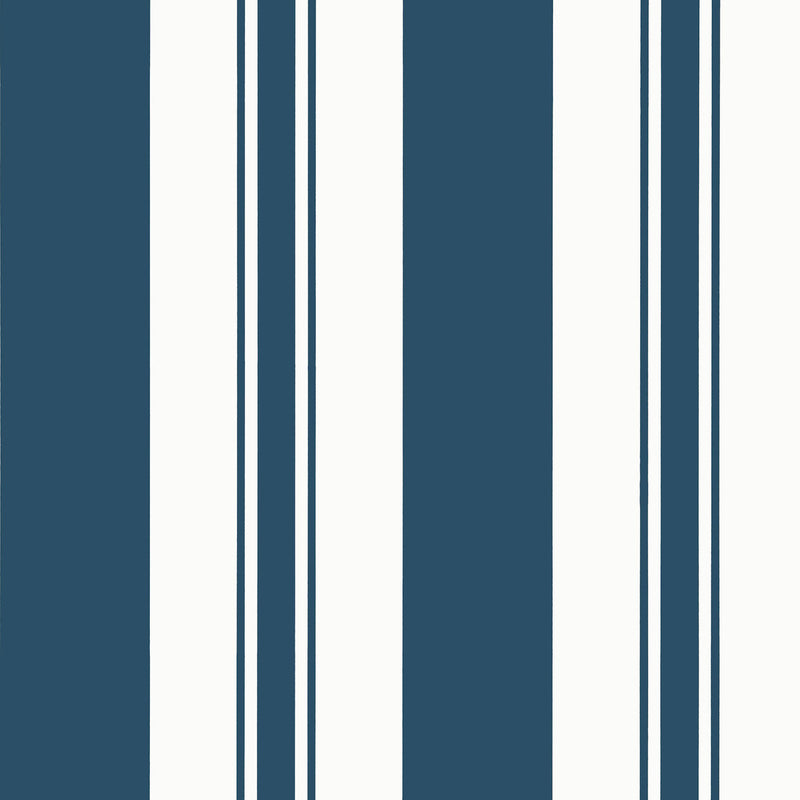 AT23173 Keswick Stripe Willow Tree Navy Wallpaper by Anna French