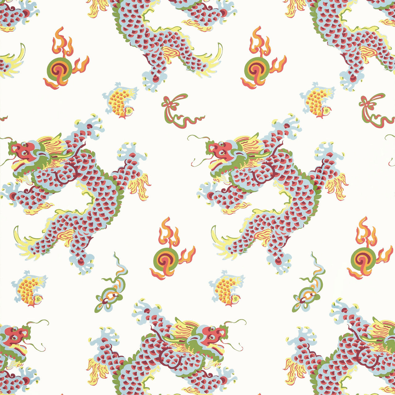 AT23179 Dragon Dance Willow Tree Multi Wallpaper by Anna French