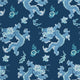 Dragon Dance Willow Tree Navy Wallpaper by Anna French