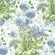Dahlia Devon Sky on White Wallpaper by Anna French
