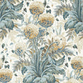 Dahlia Devon Soft Gold on Cream Wallpaper by Anna French