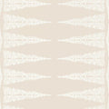 Ellery Stripe Devon White on Beige Wallpaper by Anna French