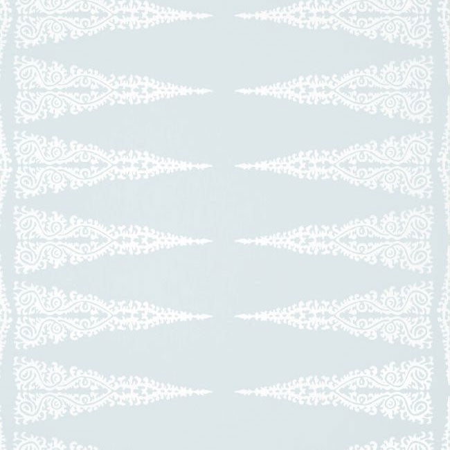 AT24542 Ellery Stripe Devon White on Soft Blue Wallpaper by Anna French