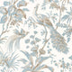 Peacock Toile Bristol Soft Blue & Beige Wallpaper by Anna French