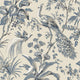Peacock Toile Bristol Slate & Black Wallpaper by Anna French