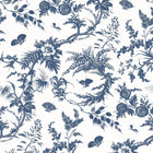 AT57837 Newlands Toile Bristol Blue Wallpaper by Anna French