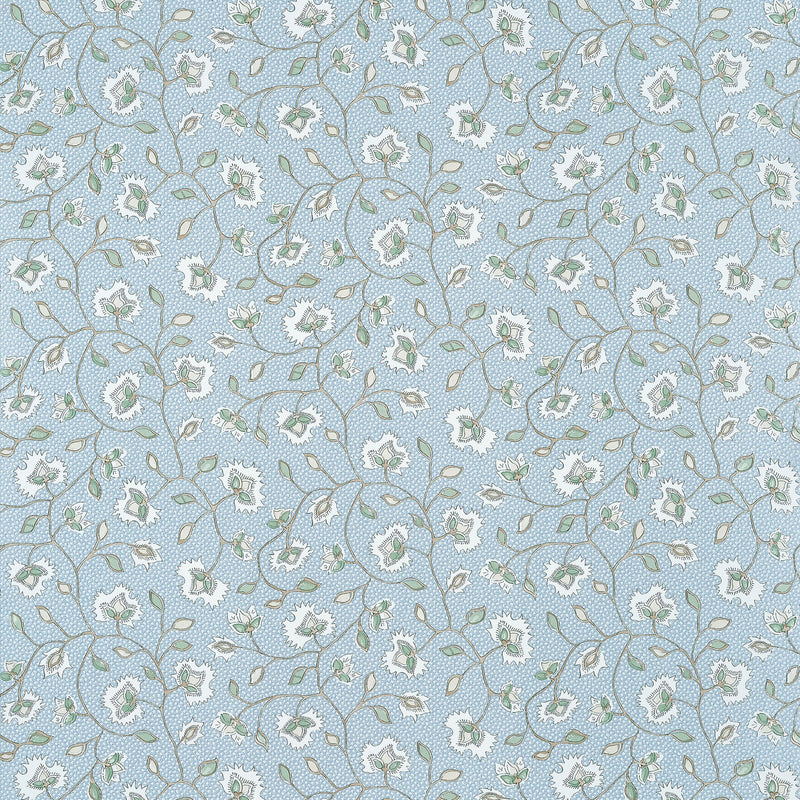 AT57839 Chelsea Bristol Soft Blue & Green Wallpaper by Anna French