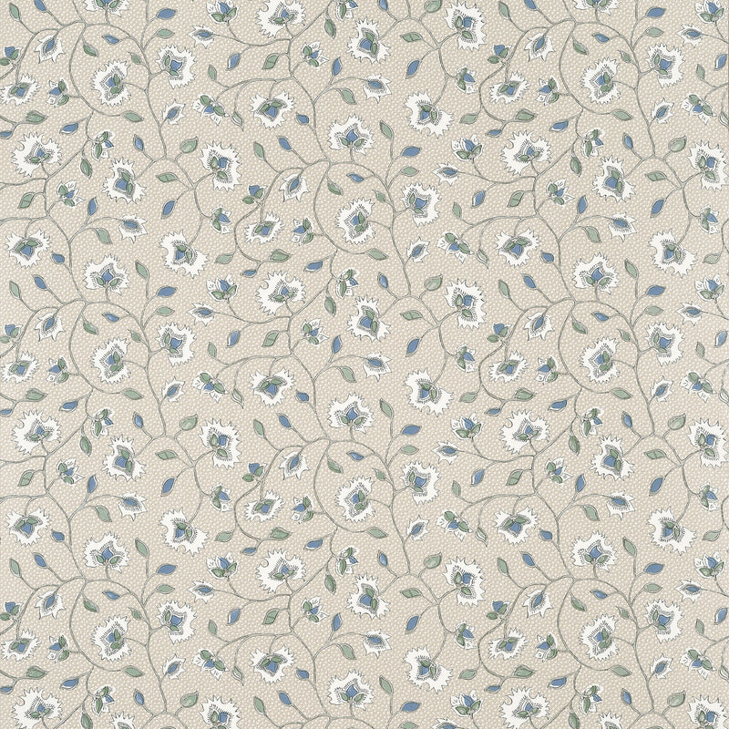 AT57842 Chelsea Bristol Slate & Linen Wallpaper by Anna French