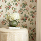 AT57848 Sussex Hydrangea Bristol Soft Gold Wallpaper by Anna French