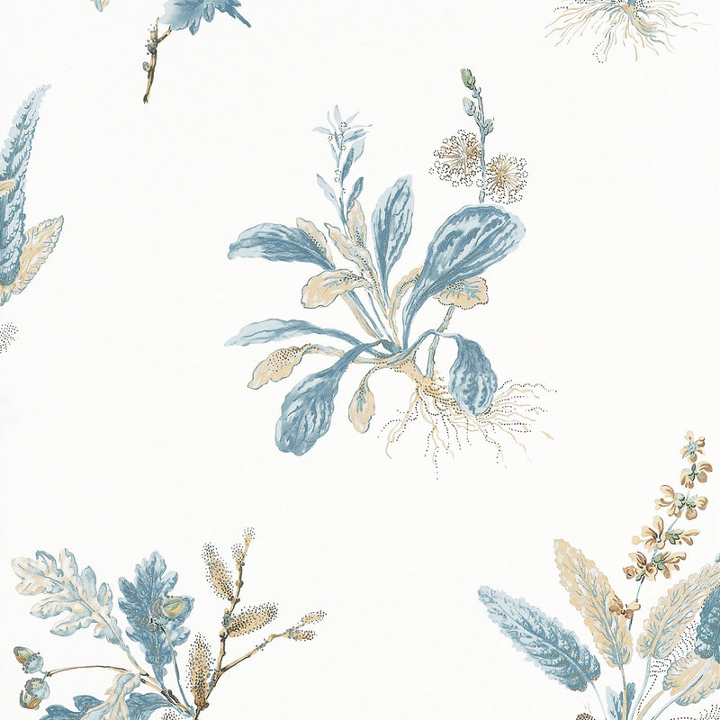 AT57850 Woodland Bristol Soft Blue Beige Wallpaper by Anna French