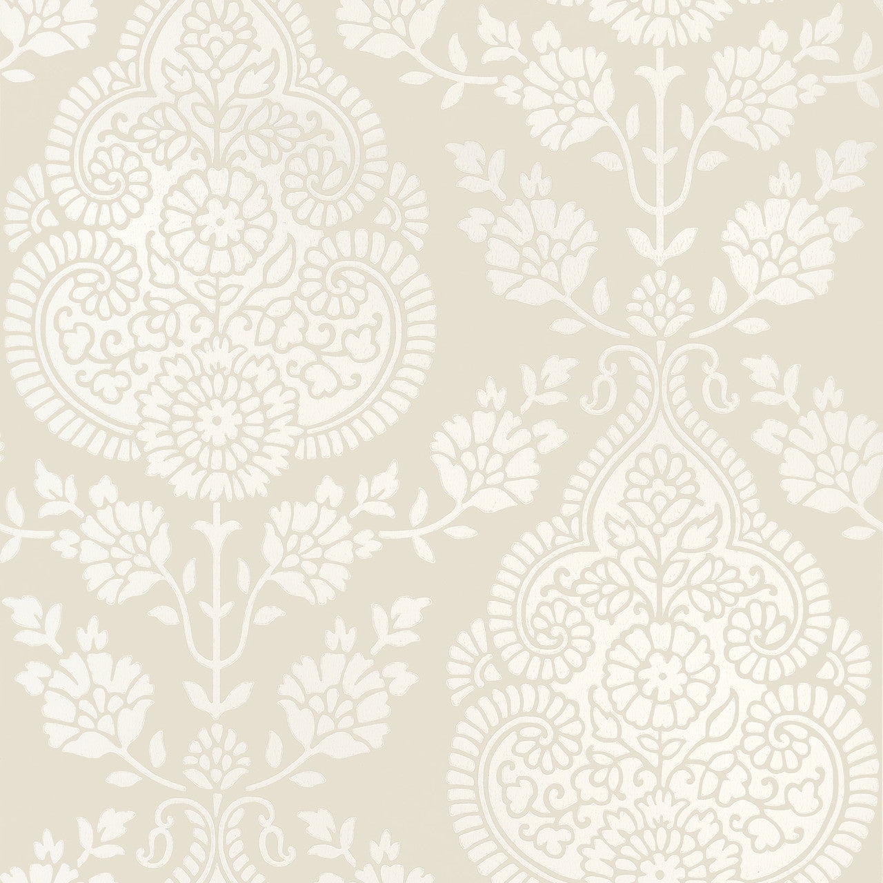 AT57864 Balmuccia Damask Bristol Beige Wallpaper by Anna French