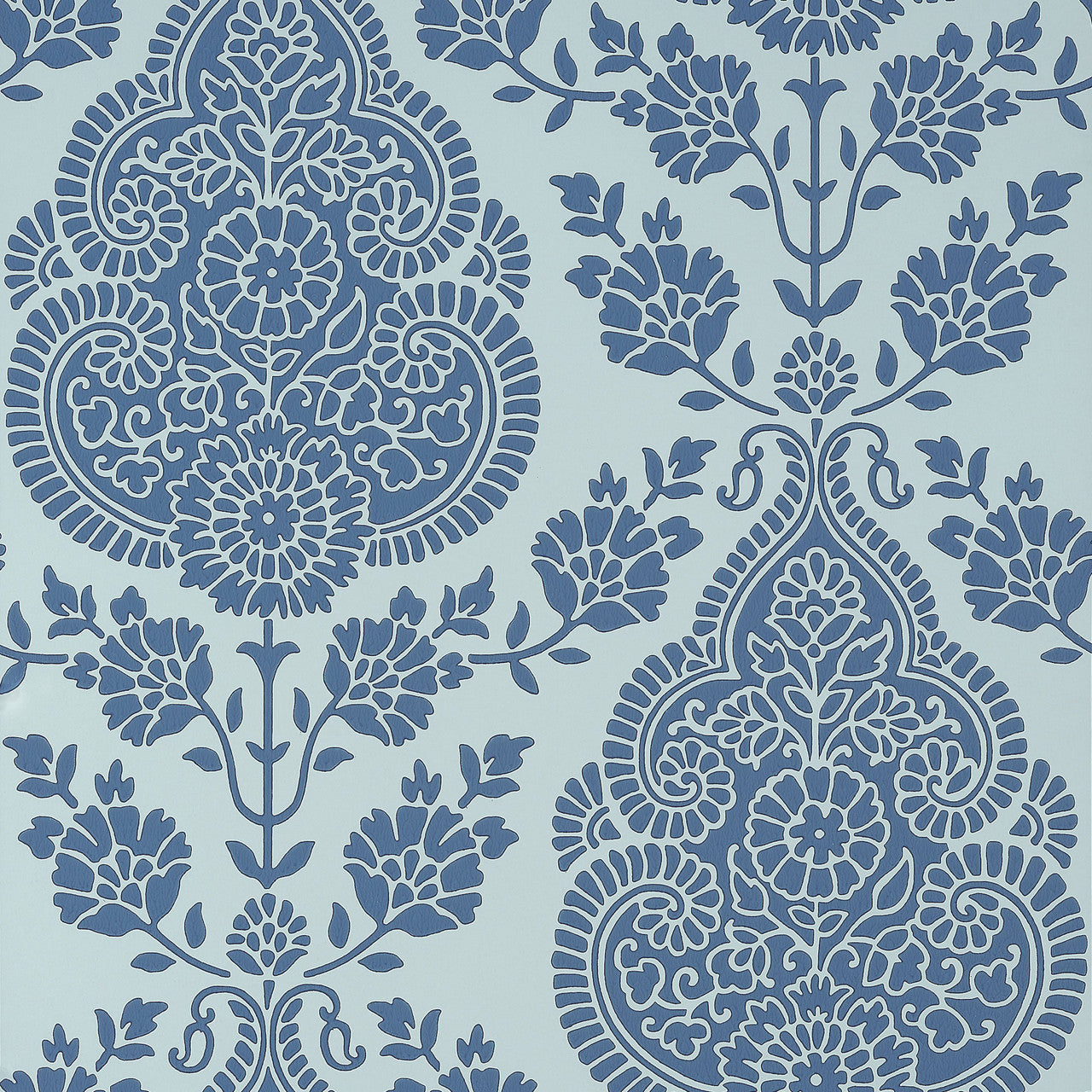 AT57868 Balmuccia Damask Bristol Blue Wallpaper by Anna French