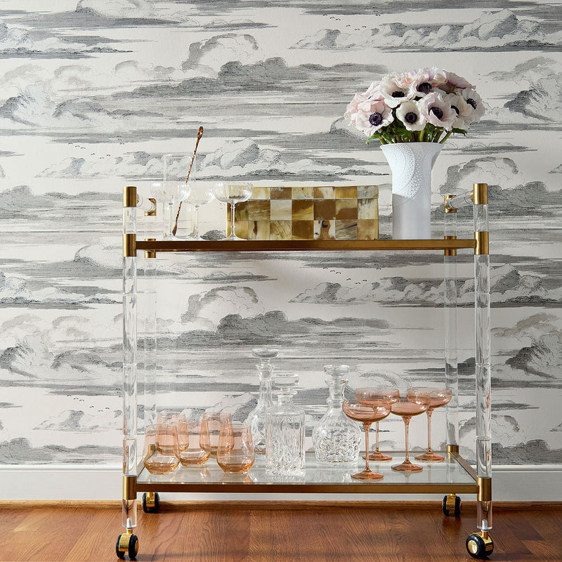 AT57872 Cielo Bristol Black & White Wallpaper by Anna French