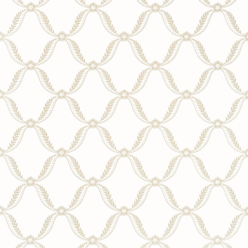 AT57879 Tate Trellis Bristol Beige Wallpaper by Anna French