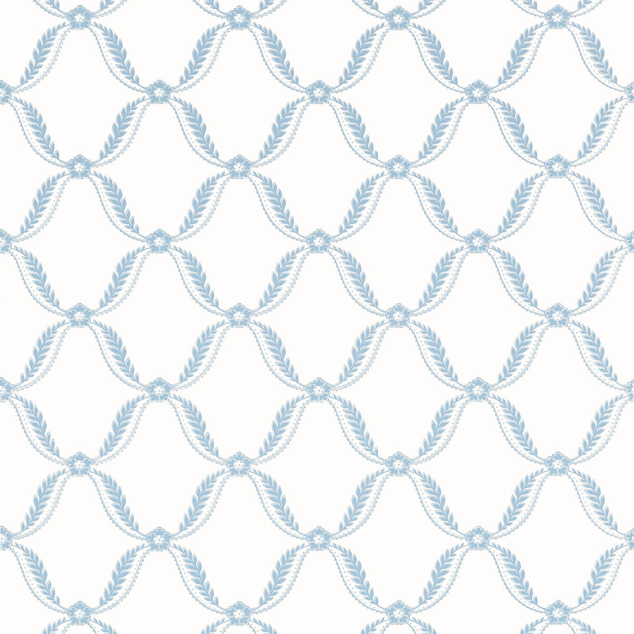 AT57881 Tate Trellis Bristol Soft Blue Wallpaper by Anna French