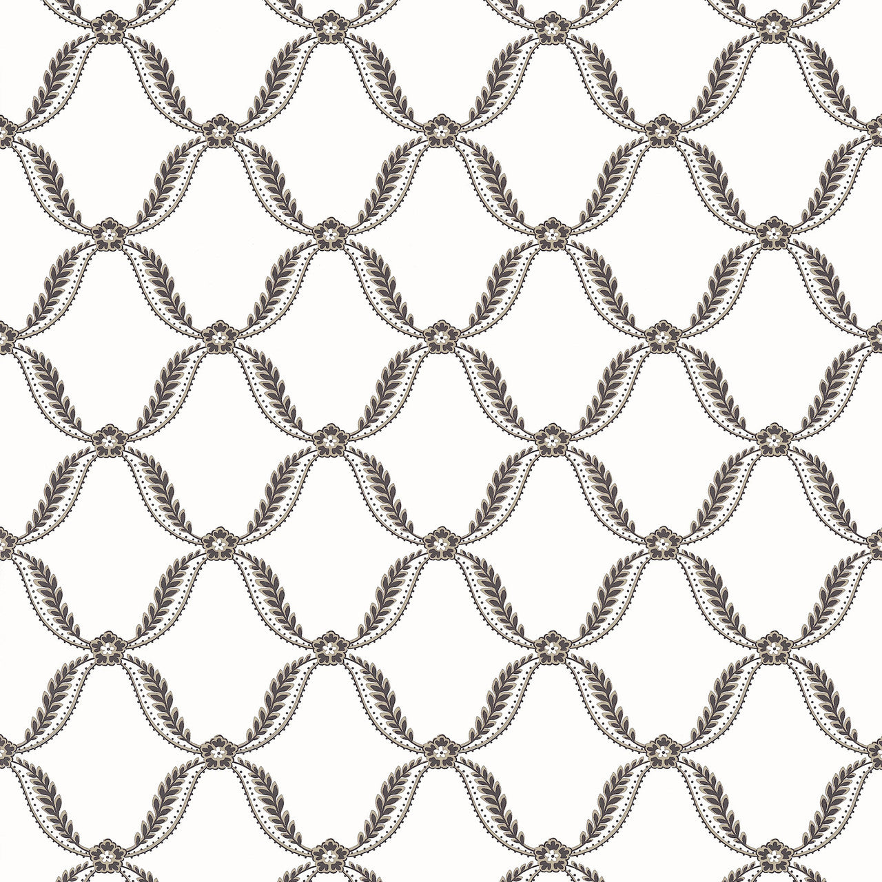 AT57883 Tate Trellis Bristol Black Wallpaper by Anna French