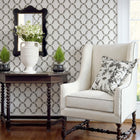 AT57883 Tate Trellis Bristol Black Wallpaper by Anna French